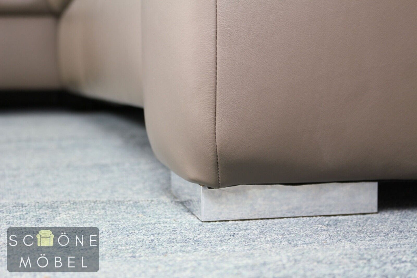 Bequemes Designer Ecksofa Ledersofa Echtleder Sofa Moderne Couch Leder 5 sitzer