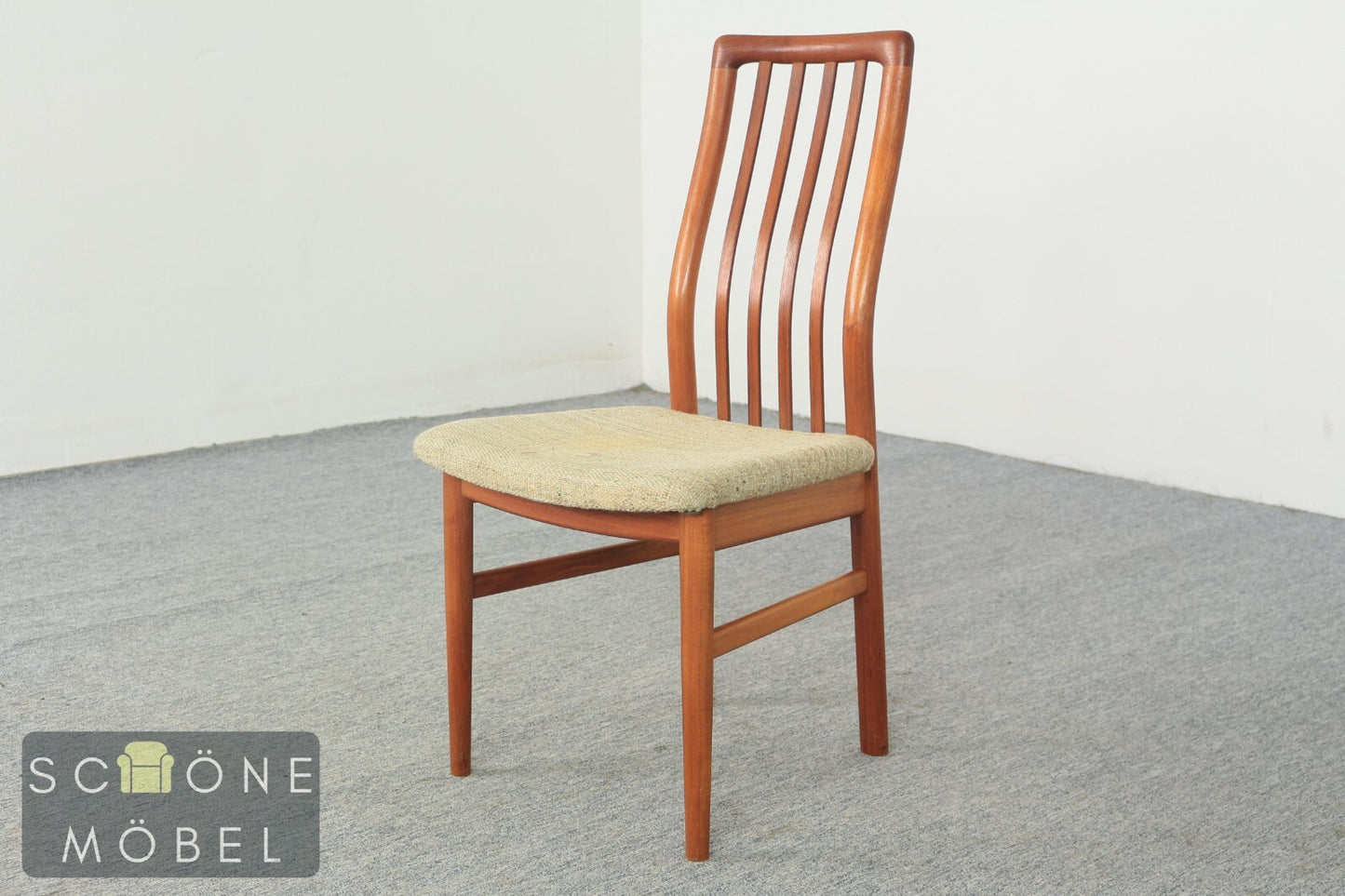 4 Danish Design Vintage Stühle Mid Century Essstühle Stuhl 60er Jahre von Schou