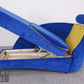 Designer Relaxliege Schlafsessel Blau Gelb Daybed Vintage Postmodern 80er