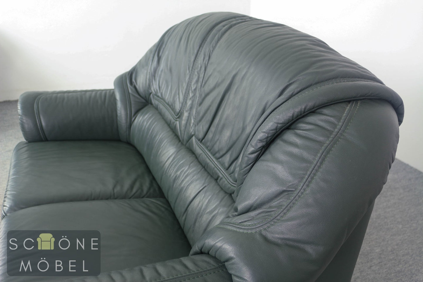 Bequeme Elastoform Leder 2er Sofa Echtleder Couch Couchgarnitur 2 Sitzer