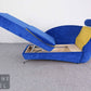 Designer Relaxliege Schlafsessel Blau Gelb Daybed Vintage Postmodern 80er
