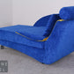Designer Relaxliege Schlafsessel Blau Gelb Daybed Vintage Postmodern 80er