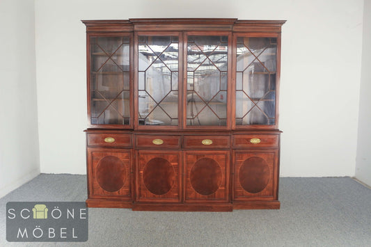 Edles Mahagoni Buffet im klassischen Design Vitrine Stauraum hochwertige Schrank