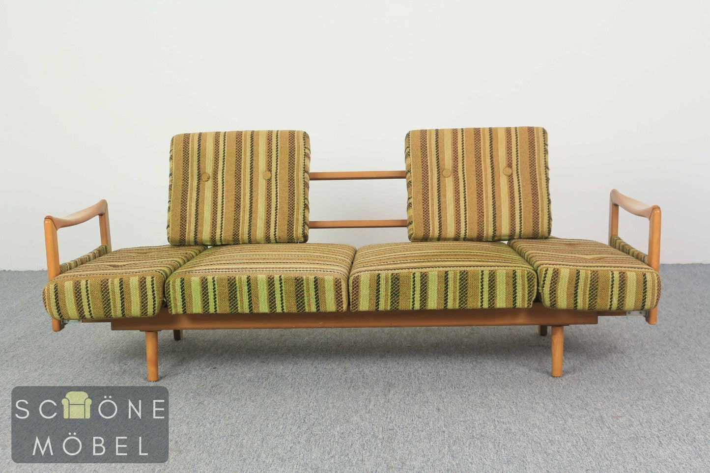 Retro 3er Sofa Mid Century Schlafsofa Vintage Couch Walter Knoll 60er Daybad