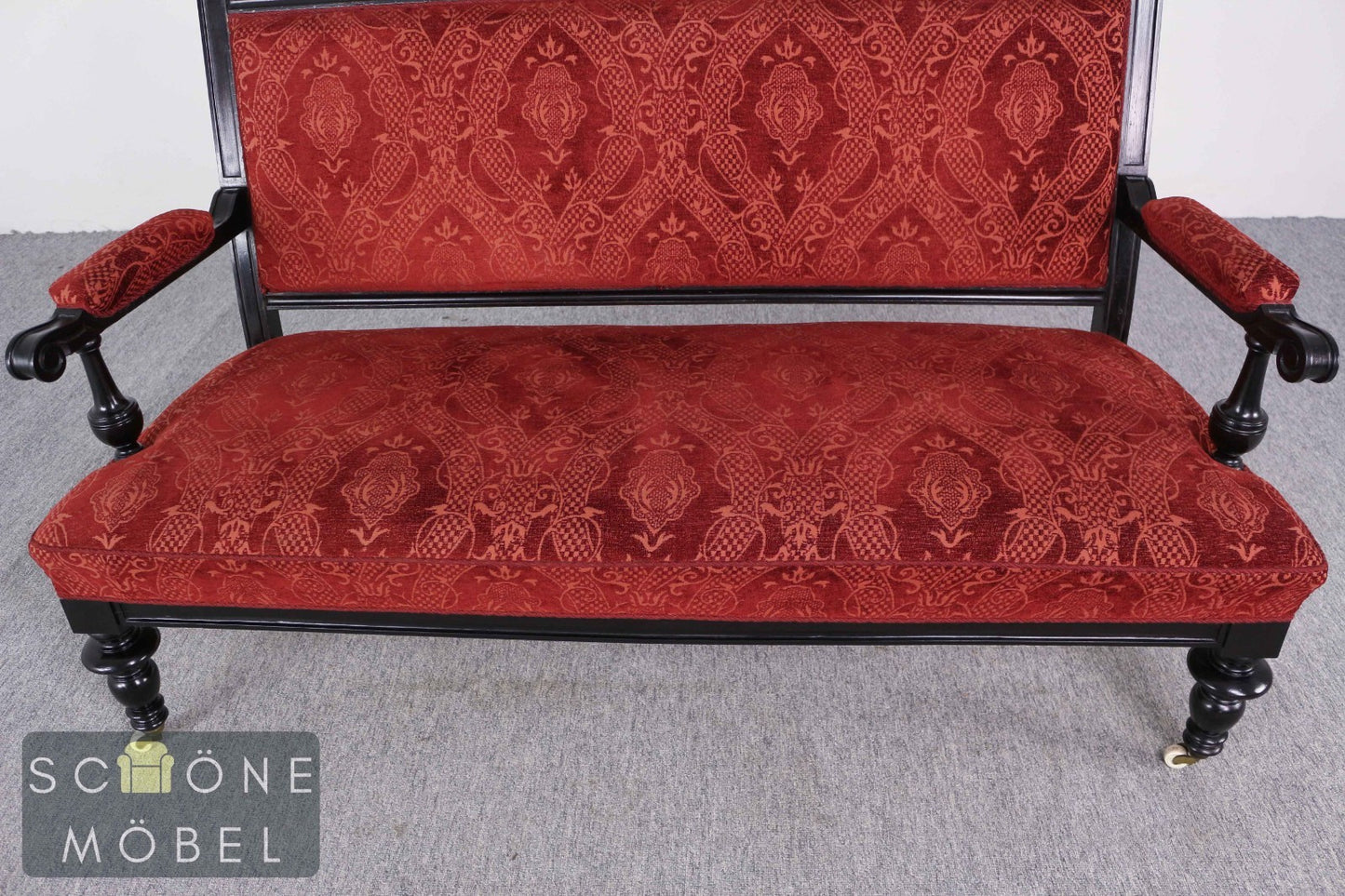 Antikes Sofa Gründerzeit Sitzbank Polstersofa Chaiselongue Samt Historismus