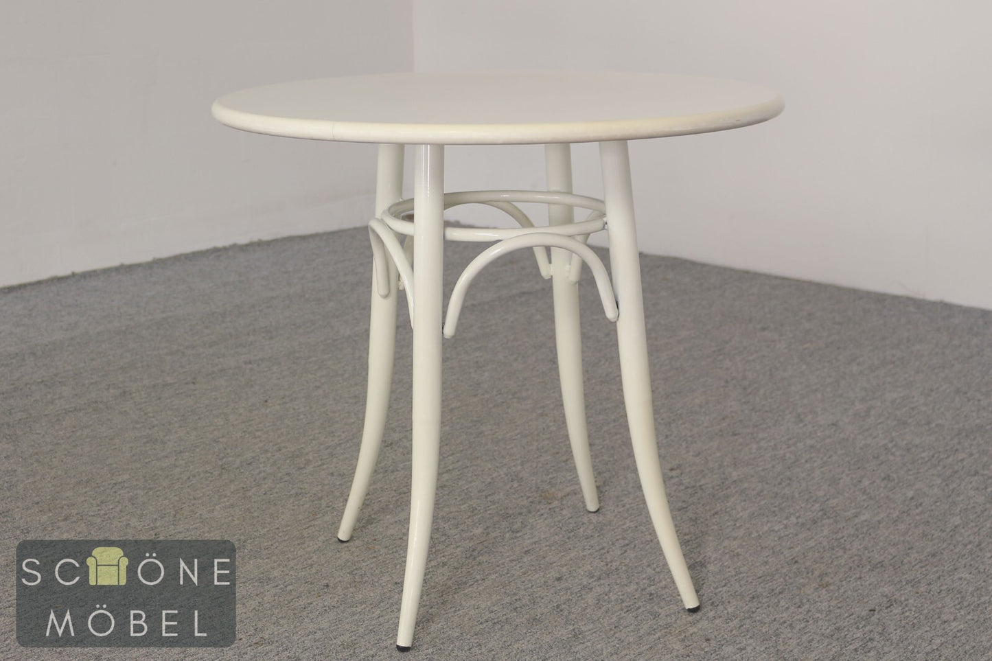 klassisch rustikaler Stil Beistelltisch Vintage Retro Tisch Mid Century Rund