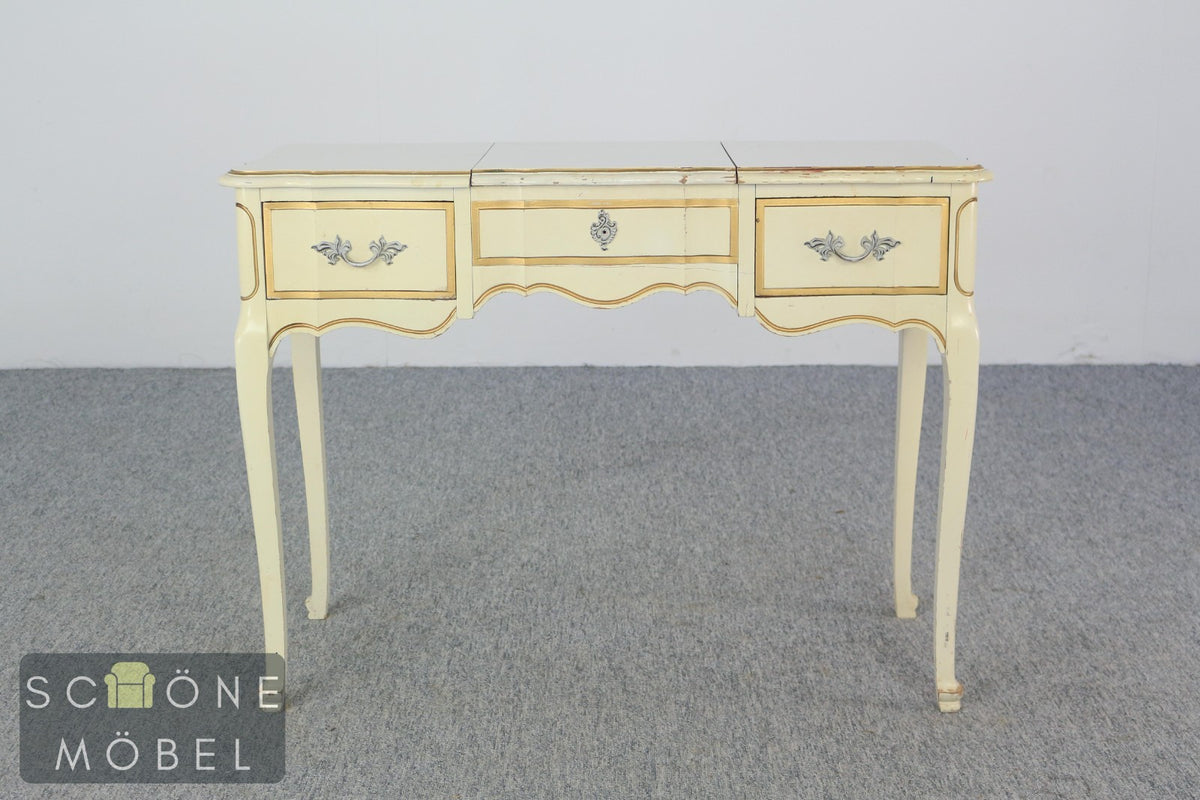Eleganter Schminktisch / Schreibtisch im französischen Landhausstil mit Spiegel