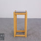 2er Set Blumensäule Rattan Blumenständer Beistelltisch Podest Bambus Vintage