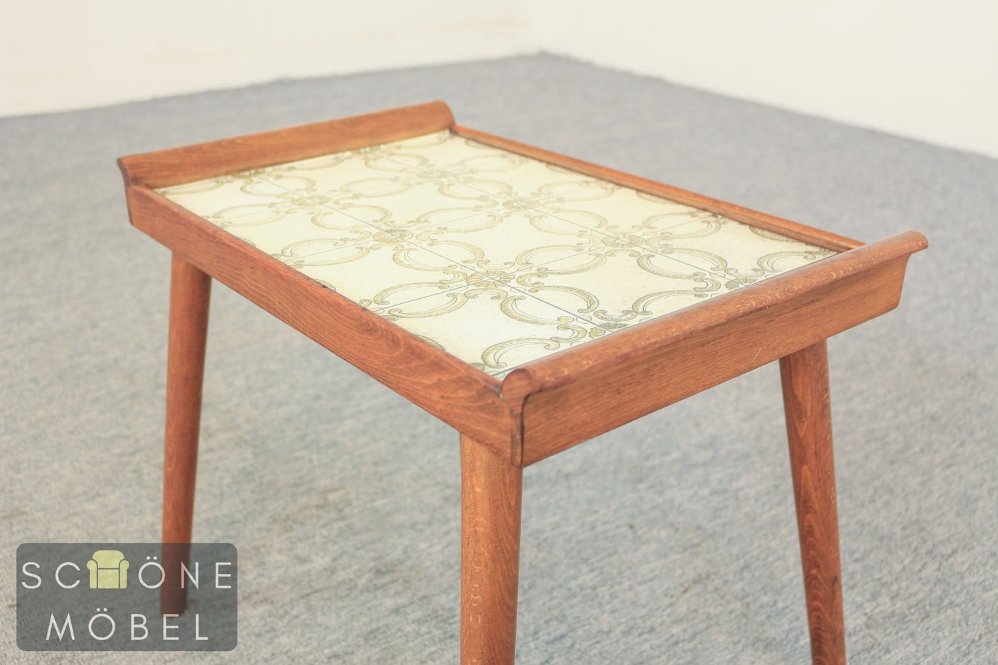 Vintage Beistelltisch Teak Fliesen Tisch Danish Design Mid Century 60er Jahre