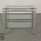 Industrial Style Beistelltisch Modern  Glas Tisch Hifi Table Chrom / Glas