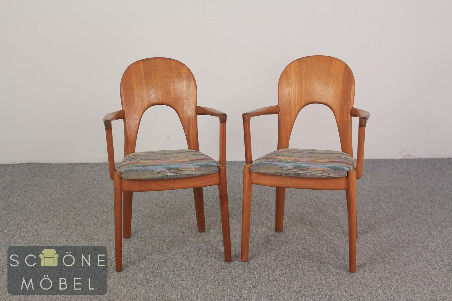 2er Set Vintage Armlehnen Stuhl von Koefoeds Hornslet / Danish Design Chair