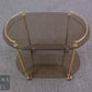 Servierwagen Barwagen Glas Messing Vintage Teewagen Rollwagen 70er