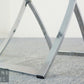 Design Beistelltisch Glas Metall Tisch modern minimalist Table Chrom  Glas