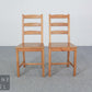 2er Set schlichte Vintage Esszimmer Landhaus Stühle Holzstühle Duo Vintage