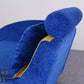 Designer Relaxliege Schlafsessel Blau Gelb Daybed Vintage Postmodern 80er