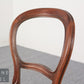 Eleganter Polsterstuhl Mahagoni Stoffbezug – klassischer Vintage Esszimmerstuhl