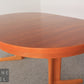 70er Jahre Mid Century Esstisch - ausziehbar oval Table Beistelltisch Holz