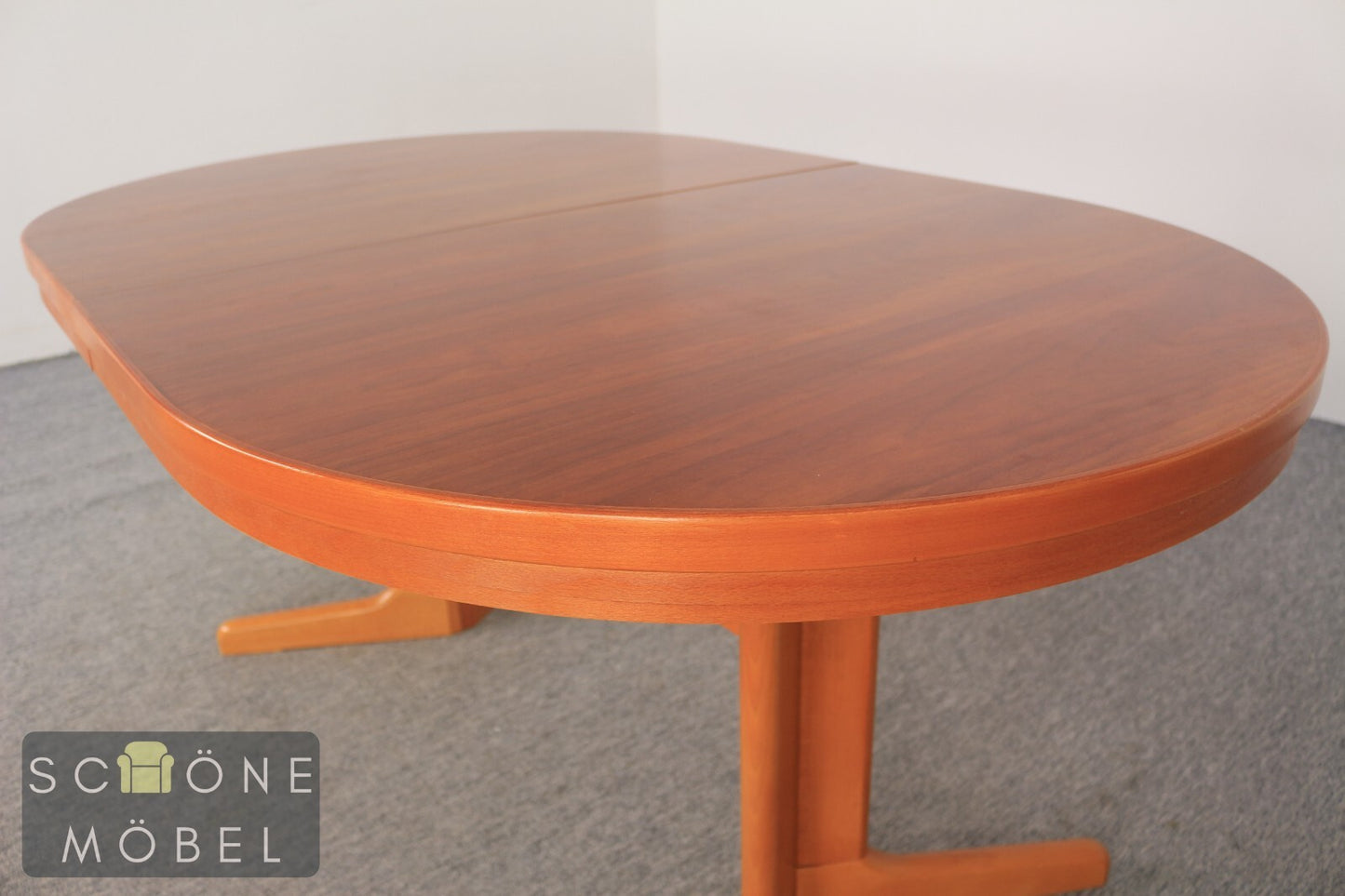70er Jahre Mid Century Esstisch - ausziehbar oval Table Beistelltisch Holz