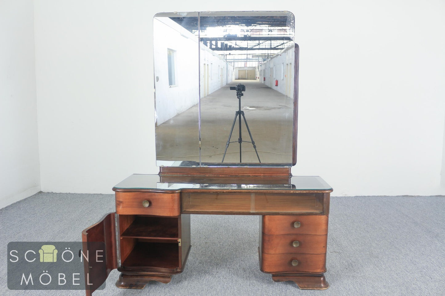 Art Deco Frisierkommode Spiegel Vintage Schminktisch Antik Stil Kommode Anrichte