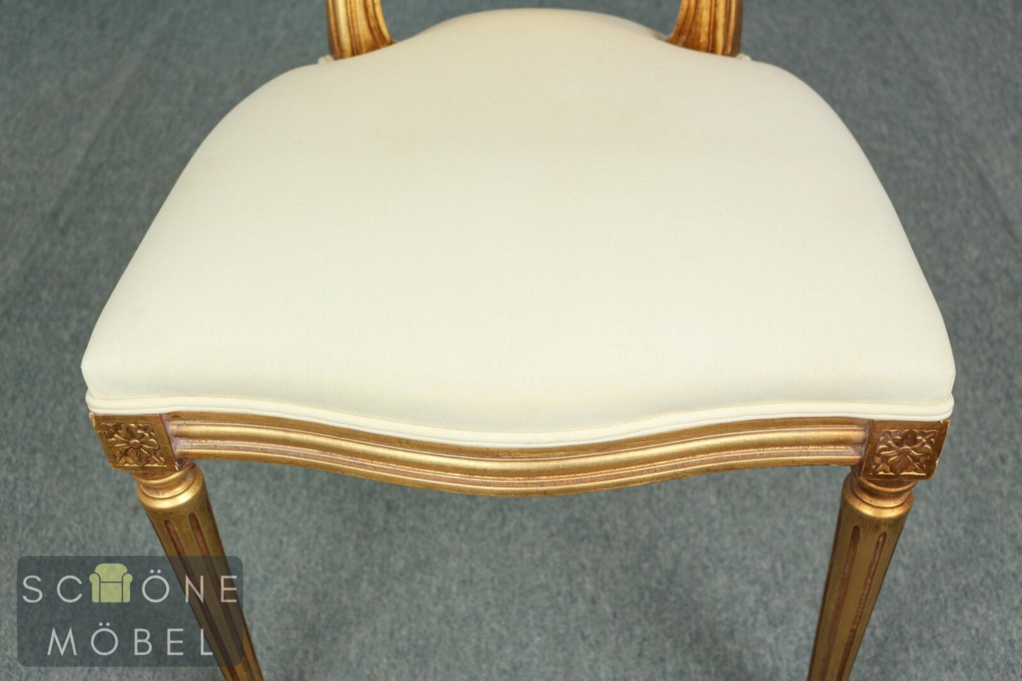 Schöner Antik Stil Stuhl Louis XVI Design Chair Essstuhl Shabby Vintage French