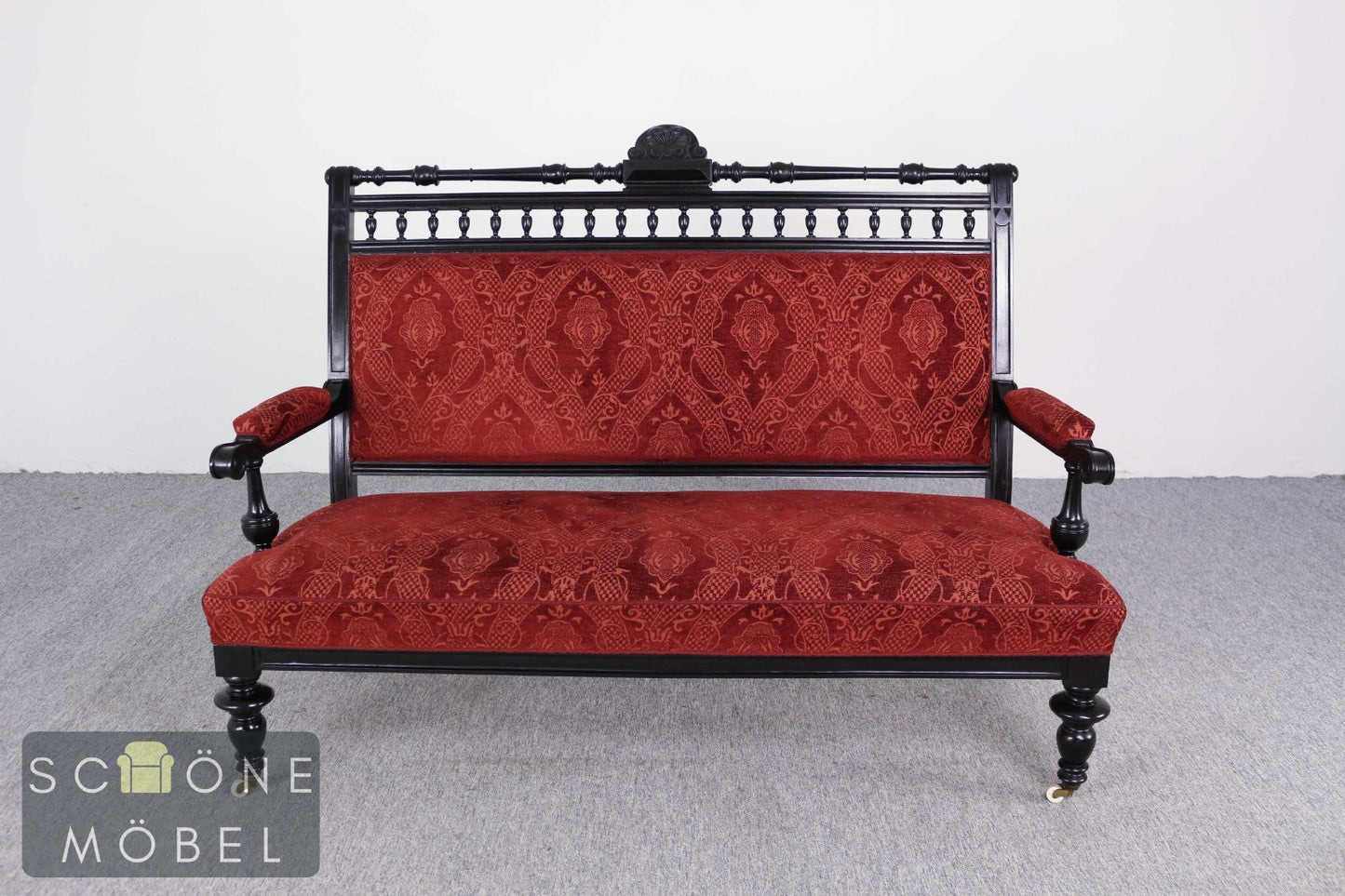Antikes Sofa Gründerzeit Sitzbank Polstersofa Chaiselongue Samt Historismus
