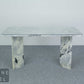Vintage Couchtisch aus weißem Marmor Design Tisch Table Glas Retro