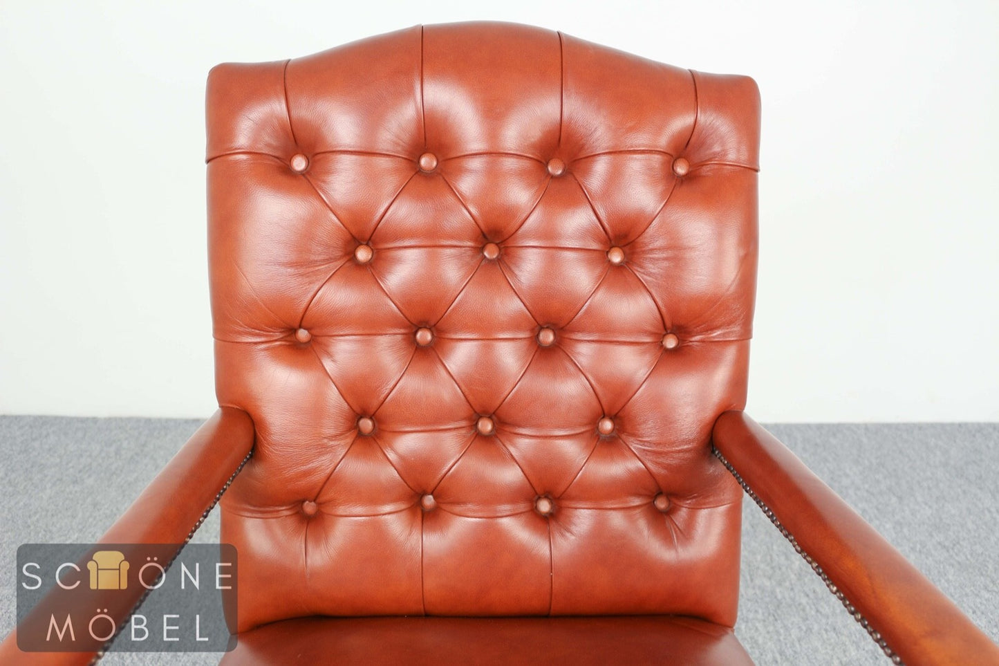 Hübscher Chesterfield Sessel Ledersessel Echtleder 1er Leder Armchair English
