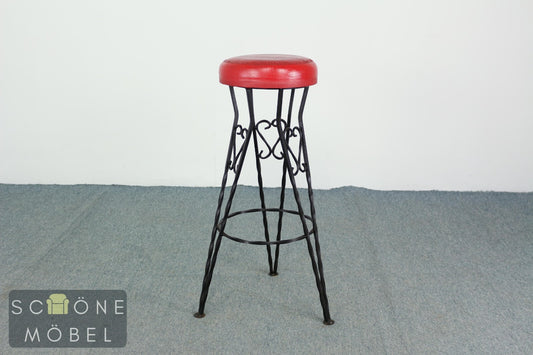 Barhocker aus Metall Bar Hocker Sitzbank Tresen Stuhl Küche Kunstleder