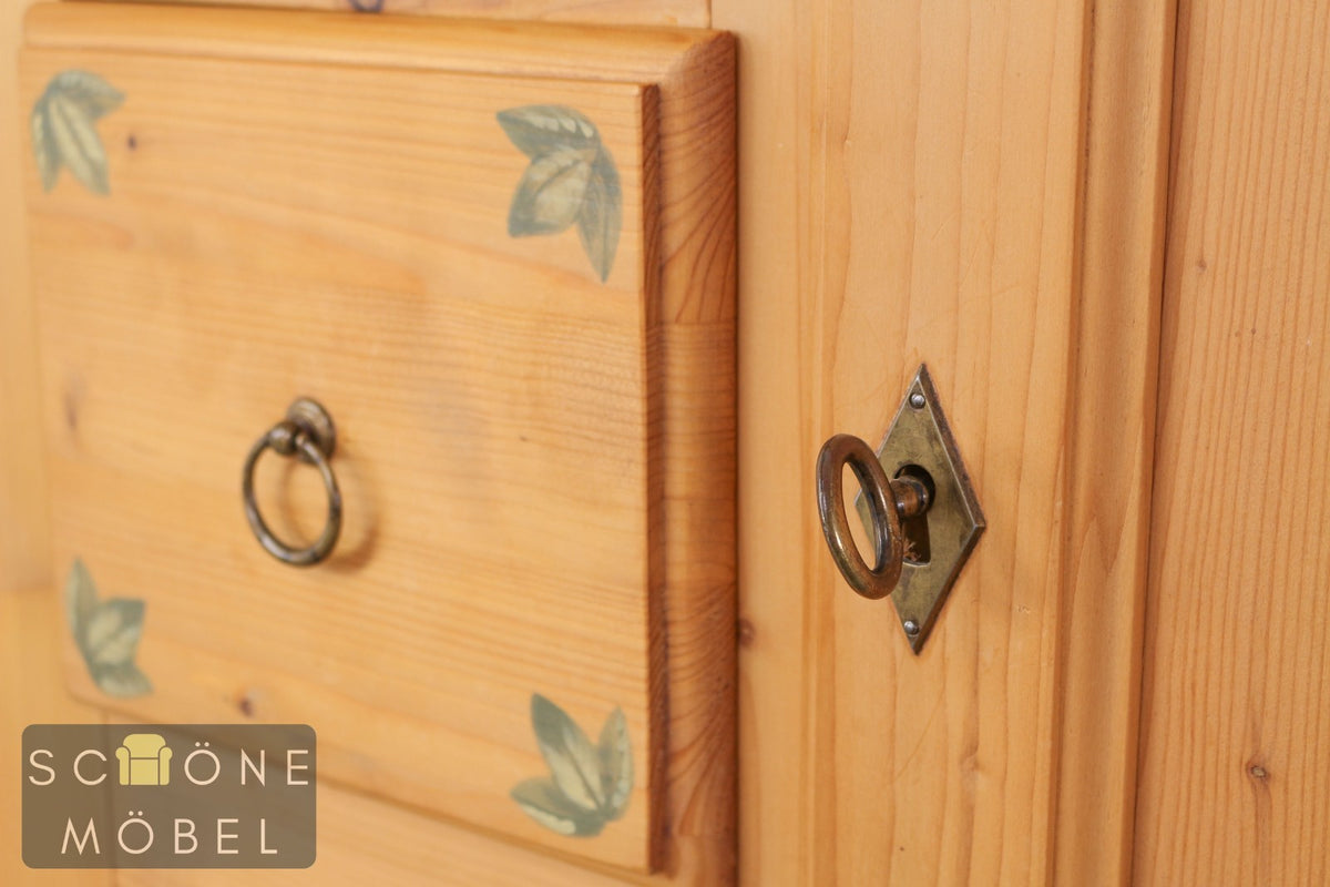 Massivholz Kommode Kiefer Bauernschrank Landhaus Nachtschrank Vintage
