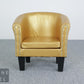 Niedlicher Clubsessel Sessel Ledersessel Sessel 1er Kunstleder Gold