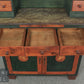 Schöner Antiker Küchenschrank Jugendstil Buffet  Landhaus Massivholz Bleiglas