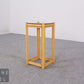 2er Set Blumensäule Rattan Blumenständer Beistelltisch Podest Bambus Vintage