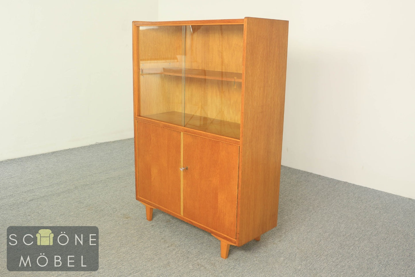 DDR Vintage Glasvitrine Retro Vitrine Barschrank Mid Century Glas Schränkchen