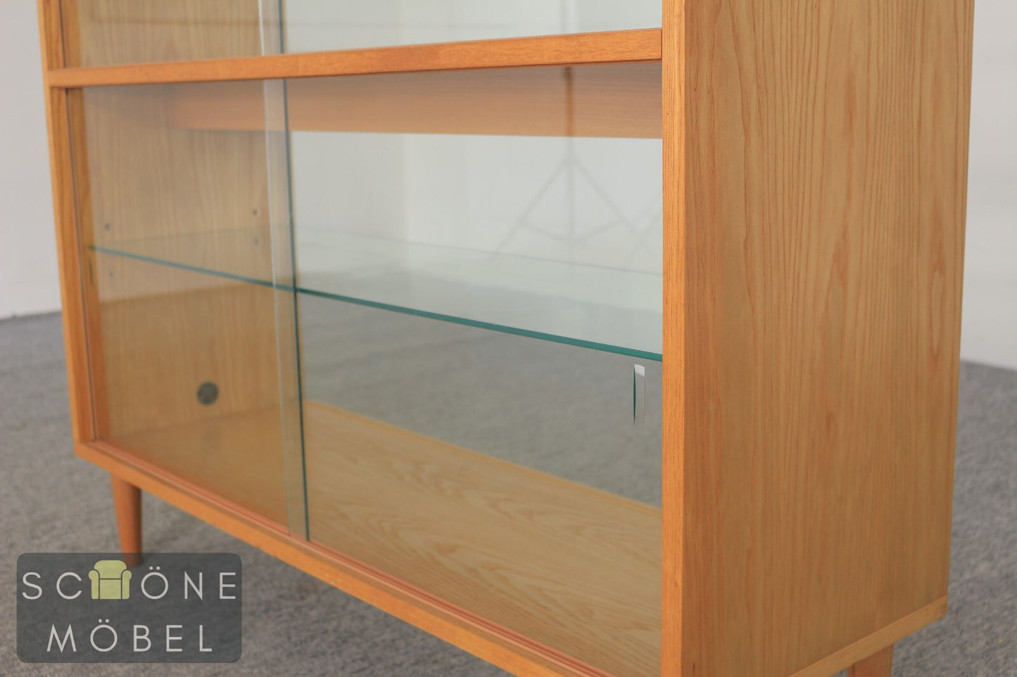 Vintage Vitrine Raumtrenner Mid Century Glas Anrichte Retro Skandinavisch