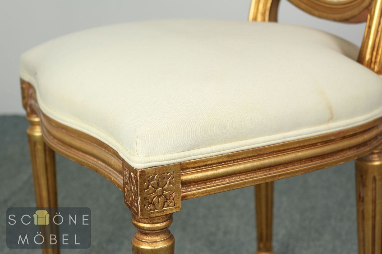 Schöner Antik Stil Stuhl Louis XVI Design Chair Essstuhl Shabby Vintage French