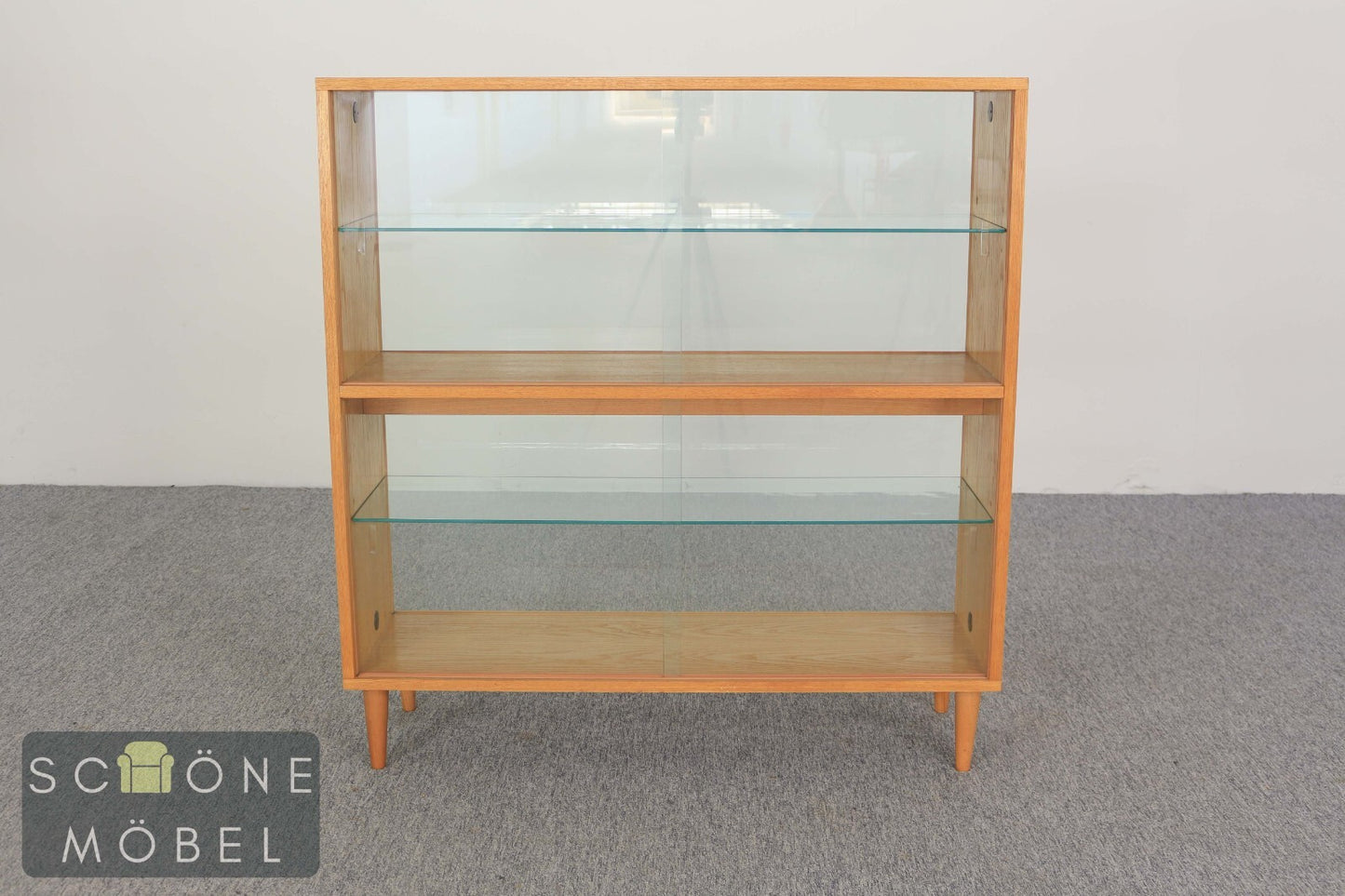 Vintage Vitrine Raumtrenner Mid Century Glas Anrichte Retro Skandinavisch
