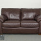Bequemes Designer Sofa 2er Ledersofa Echtleder Couch Garnitur Leder 2 sitzer