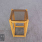 2er Set Blumensäule Rattan Blumenständer Beistelltisch Podest Bambus Vintage