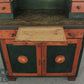 Schöner Antiker Küchenschrank Jugendstil Buffet  Landhaus Massivholz Bleiglas