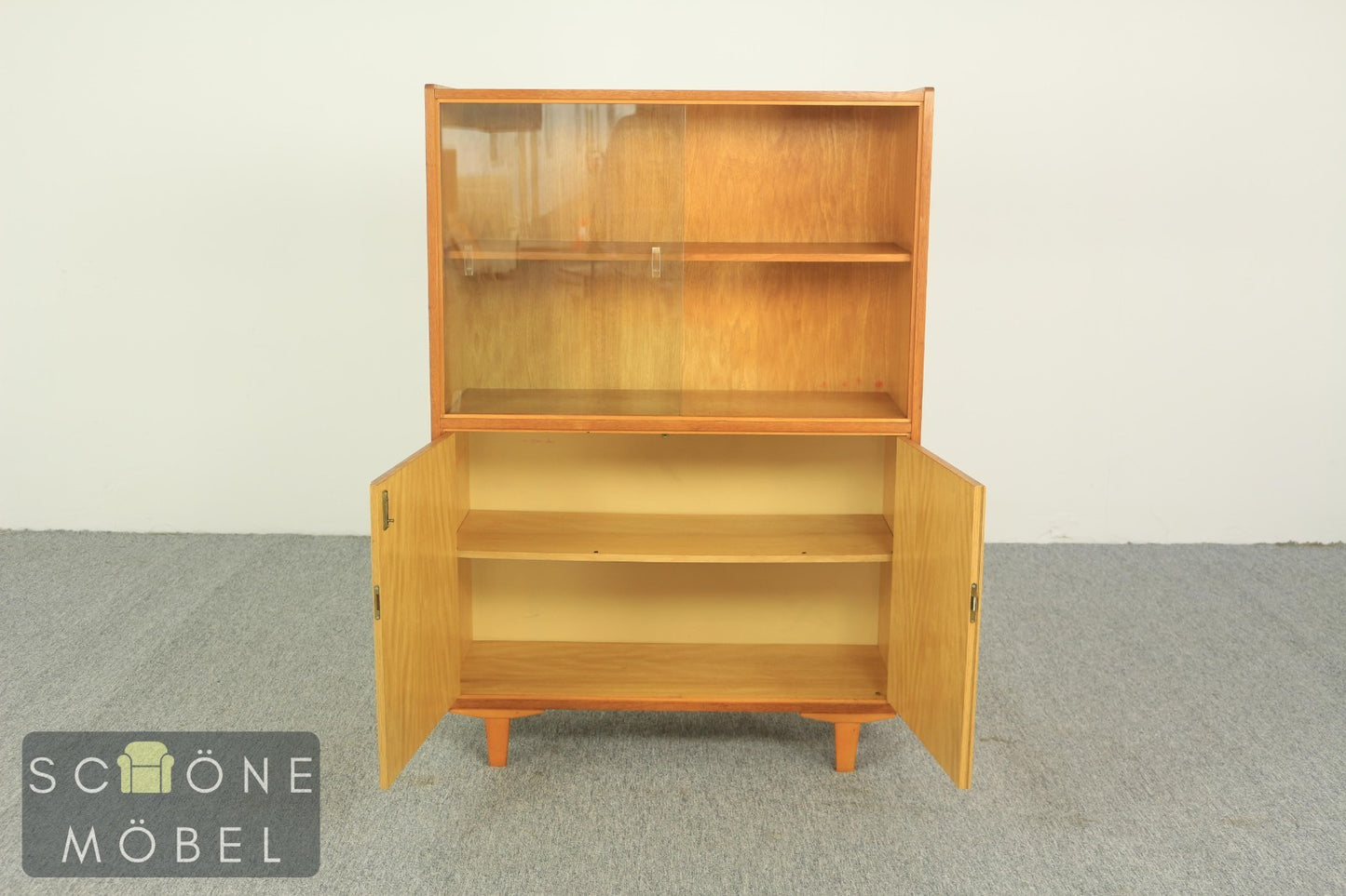 DDR Vintage Glasvitrine Retro Vitrine Barschrank Mid Century Glas Schränkchen