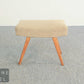 Vintage Hocker Fußbank Stoff Holz Danish Design Mid Century 60er Jahre