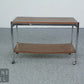 Vintage Beistelltisch Retro Regal Mid-Century Tisch Rollen