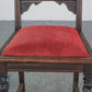 Antiker Holzstuhl Polsterstuhl Akzentstuhl Holzstuhl Samt Rot Vintage