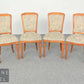 4er Set Esszimmer Retro Stühle Vintage Chair Antik Stil Stuhl Essstühle