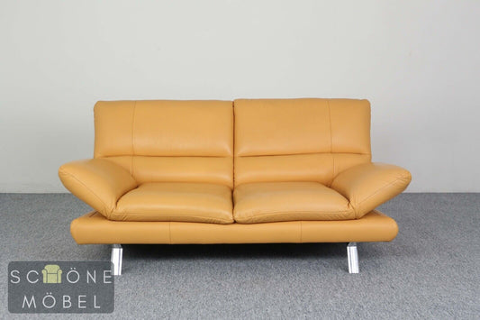 Schönes Designer Ledersofa Echtleder 2er Sofa Moderne Couch Leder 2 sitzer