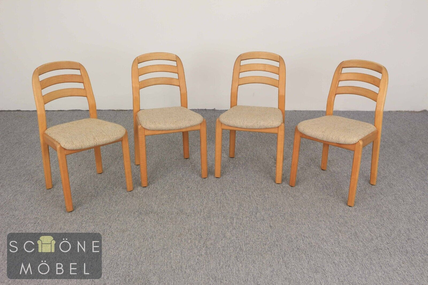 4 Danish Design Vintage Stühle Mid Century Retro Essstühle Stuhl