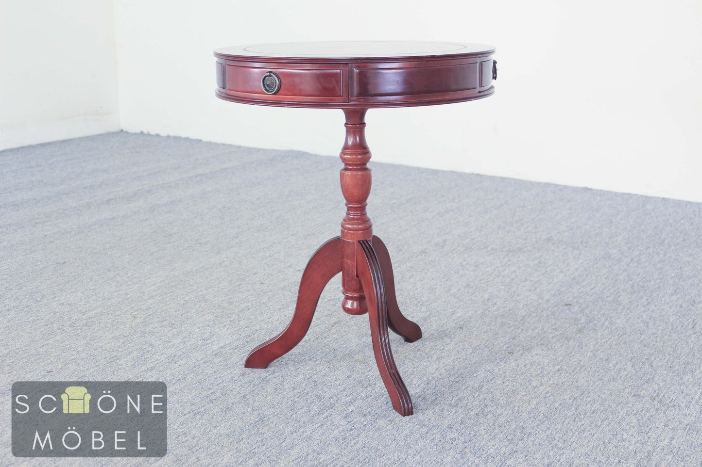 Eleganter Runder Regency Stil Beistelltisch im Biedermeier Stil Ablagetisch