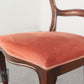 Eleganter Polsterstuhl Mahagoni Stoffbezug – klassischer Vintage Esszimmerstuhl