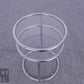 Design Beistelltisch Glas Metall Tisch modern minimalist Table Chrom  Bauhaus