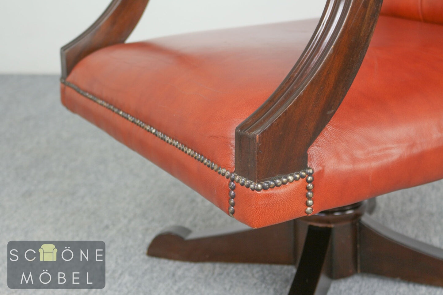 Hübscher Chesterfield Sessel Ledersessel Echtleder 1er Leder Armchair English